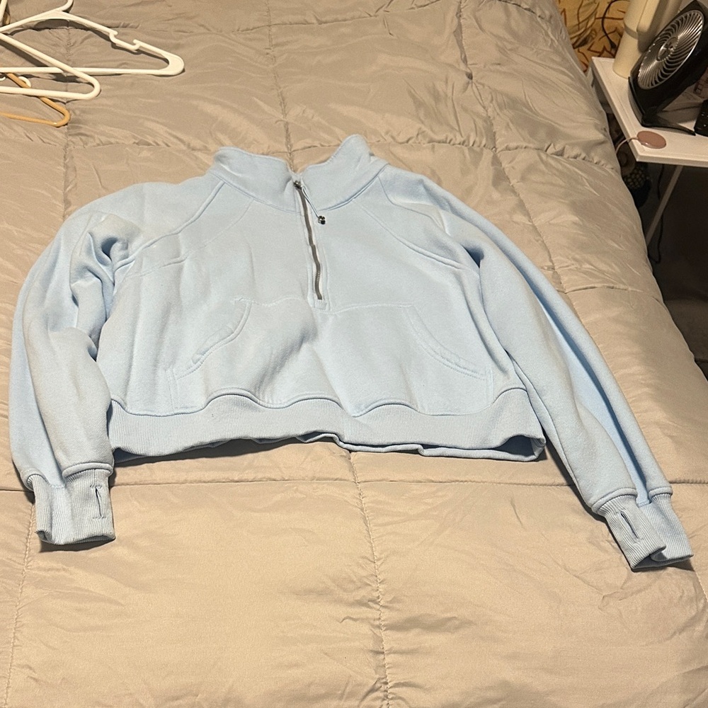 Sky Blue Women's Quarter-Zip Sweatshirt